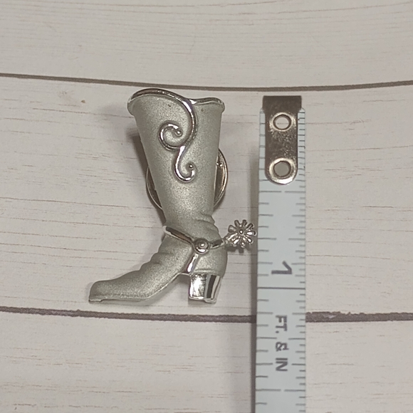 Vintage Ballou Reg'd signed silver boot pin - Picture 2 of 4
